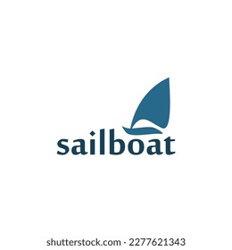 sailboat logo vector symbol illustration design