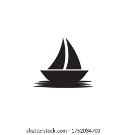 sailboat logo vector template design illustration