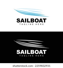 Sailboat Logo,Traditional Asian Boat Vector, Lake Ocean Icon Design, Fishing Boat