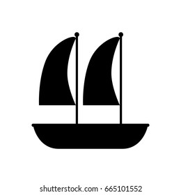sailboat marine isolated icon