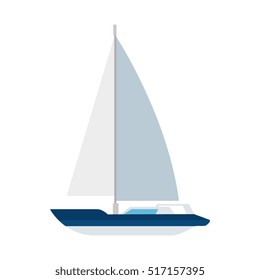 sailboat maritime frame icon