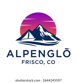 sailboat and mountain Landscape Silhouette for Outdoor Travel adventure retro vintage logo design vector