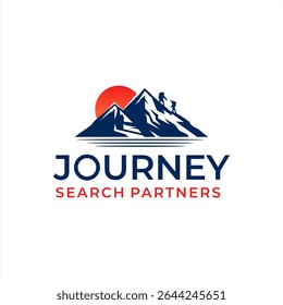 sailboat and mountain Landscape Silhouette for Outdoor Travel adventure retro vintage logo design vector