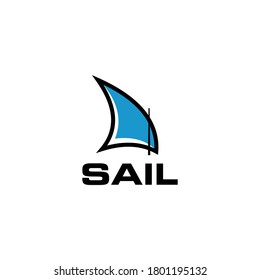 Sailboat Nautical Minimalist Creative Logo