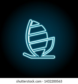 Sailboat neon icon. Simple thin line, outline vector of universal icons for UI and UX, website or mobile application