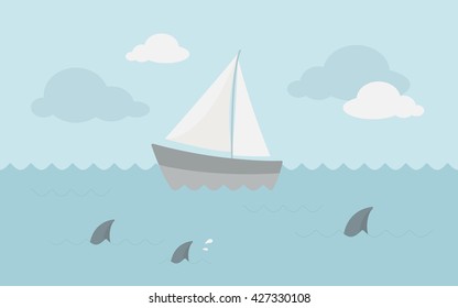 sailboat in the ocean