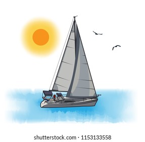 Sailboat on Calm water