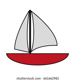 sailboat on water icon image