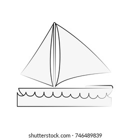 sailboat on water icon image 