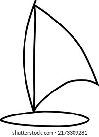 sailboat on a white background