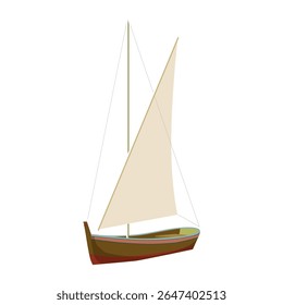 Sailboat retro ship, fishery, travel vessel