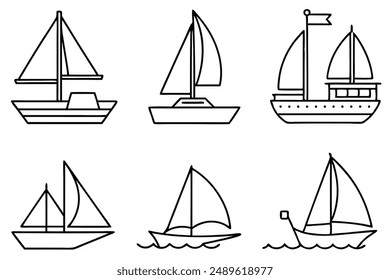 Sailboat Sail line art visualization skill