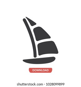 Sailboat with Sail vector icon