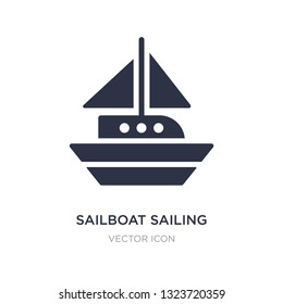 sailboat sailing icon on white background. Simple element illustration from Transport concept. sailboat sailing sign icon symbol design.