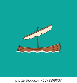 Sailboat or sailing ship vector image
