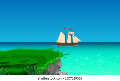 sailboat in the sea