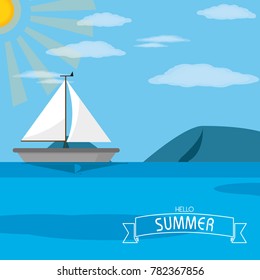 Sailboat and sea design