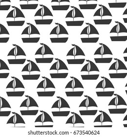sailboat sea pattern background
