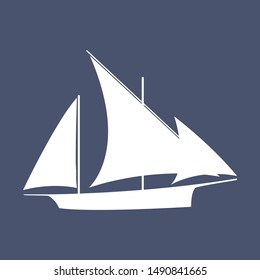 simple sailboat silhouette