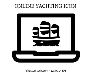 Sailboat search icon. Editable Sailboat search icon for web or mobile.