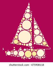sailboat shape vector design by color point