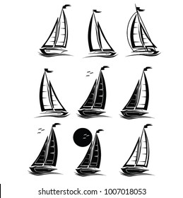 SAILBOAT , SHIP ILLUSTRATION , VECTOR