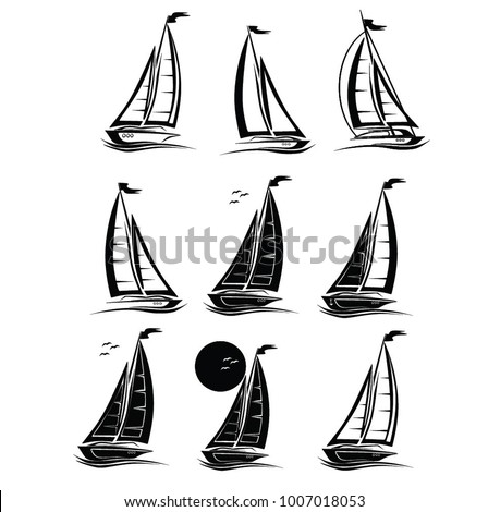 SAILBOAT , SHIP ILLUSTRATION , VECTOR