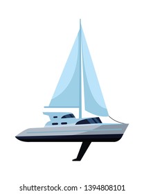 Sailboat ship marine travel isolated