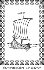 Sailboat ship sea vector ocean