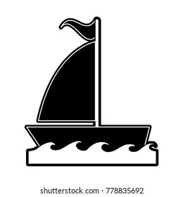 Sailboat ship symbol