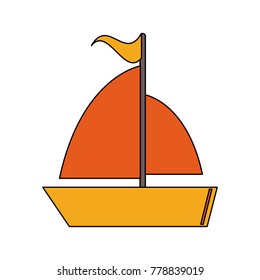 Sailboat ship symbol
