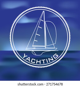 Sailboat sign - vector illustration