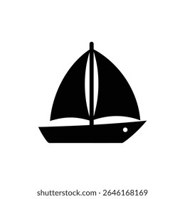 Veleiro com Single Sail Outline para Náutico e Aventura