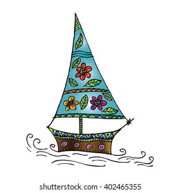 Sailboat sketching