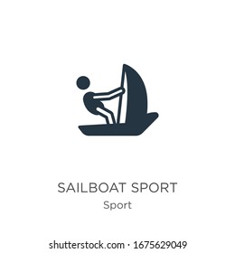 Sailboat sport icon vector. Trendy flat sailboat sport icon from sport collection isolated on white background. Vector illustration can be used for web and mobile graphic design, logo, eps10