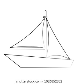 sailboat surf drawing