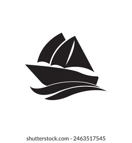 Sailboat symbol logo icon design vector illustration
