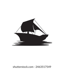 Sailboat symbol logo icon design vector illustration
