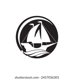 Sailboat symbol logo icon, vector illustration design