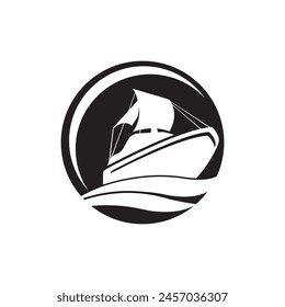 Sailboat symbol logo icon, vector illustration design