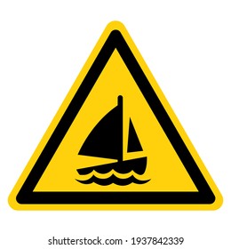 Sailboat Symbol Sign,Vector Illustration, Isolate On White Background Label. EPS10