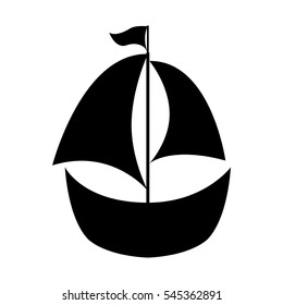 sailboat toy isolated icon vector illustration design