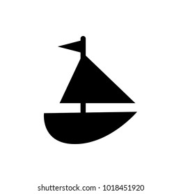 sailboat toy vector icon