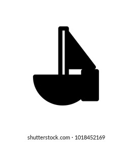 sailboat toy vector icon
