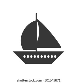 sailboat transport isolated icon vector illustration design