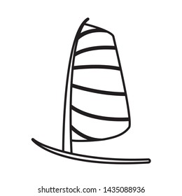 sailboat transportation travel isolated icon