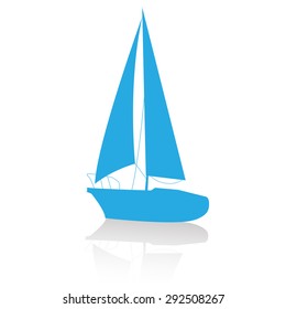 sailboat vector