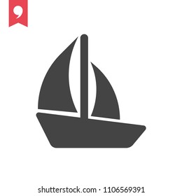 sailboat vector icon