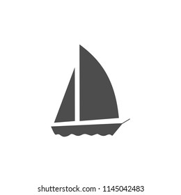 Sailboat vector icon