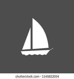 Sailboat vector icon